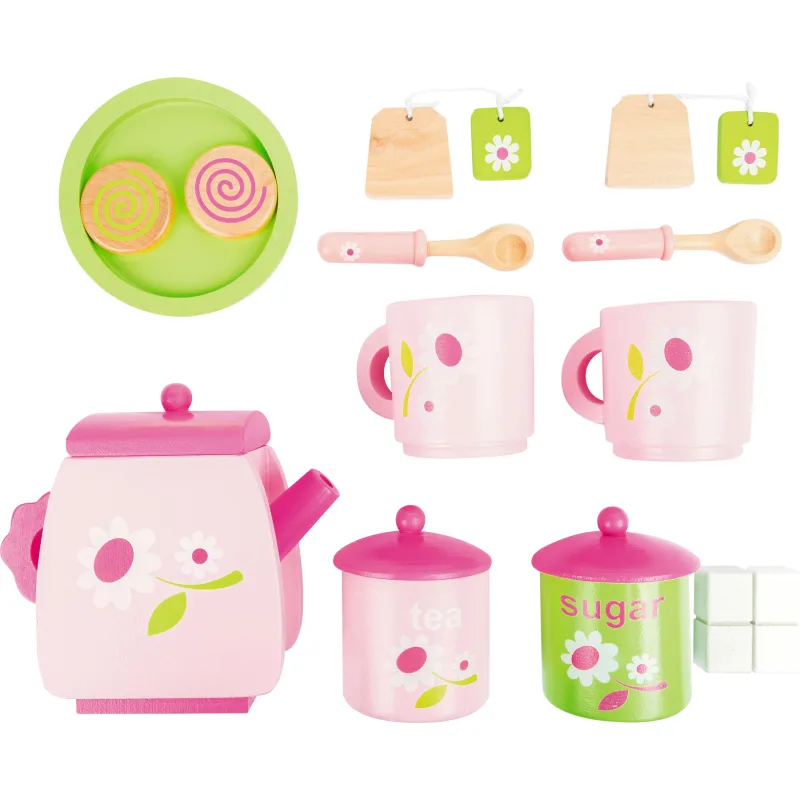 Drevený čajový set Rose