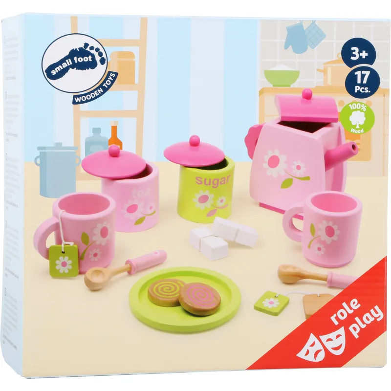 Drevený čajový set Rose