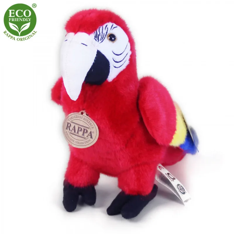 Plyšový papagáj červený Ara Arakanga 24 cm ECO-FRIENDLY