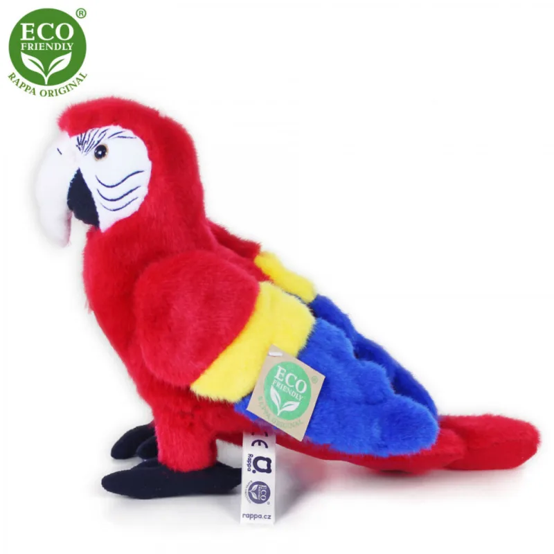 Plyšový papagáj červený Ara Arakanga 24 cm ECO-FRIENDLY