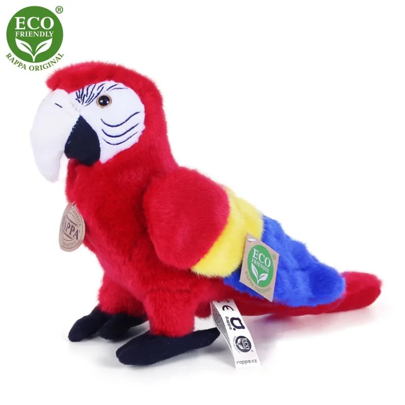 Plyšový papagáj červený Ara Arakanga 24 cm ECO-FRIENDLY