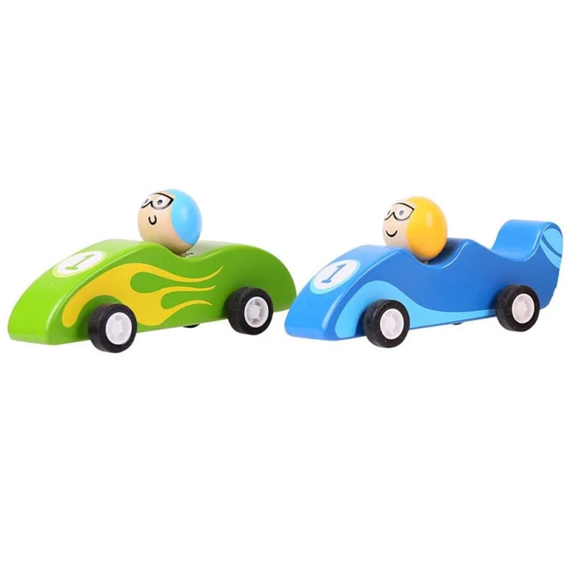 Bigjigs Toys Farebné pretekárske auto 1 ks