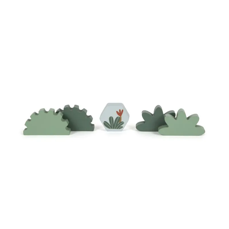 Drevené kocky Dino
