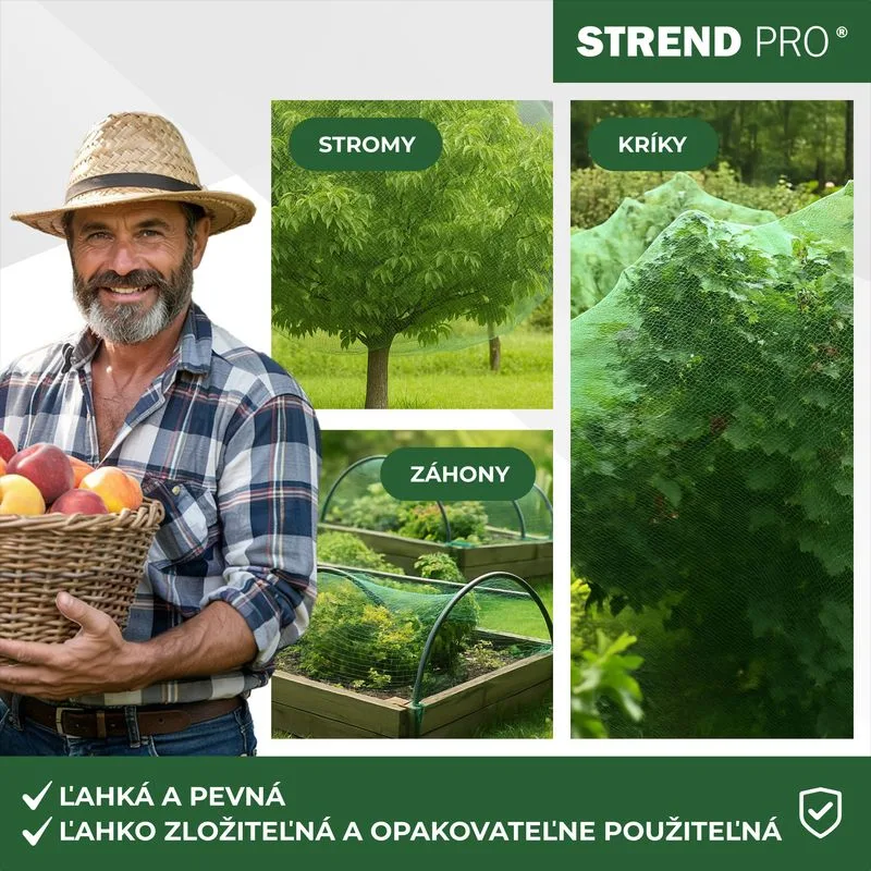 Sieť proti vtákom Strend Pro 4×20 m, oko 18 mm, PE