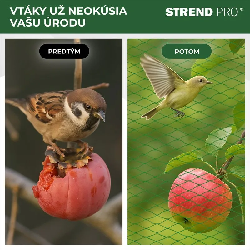 Sieť proti vtákom Strend Pro 4×20 m, oko 18 mm, PE