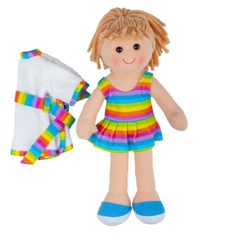 Bigjigs Toys Látková bábika Michelle - 34 cm