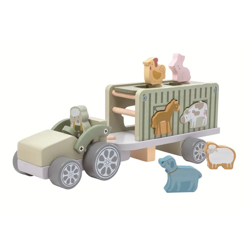 2Kids Toys Drevené auto so zvieratkami