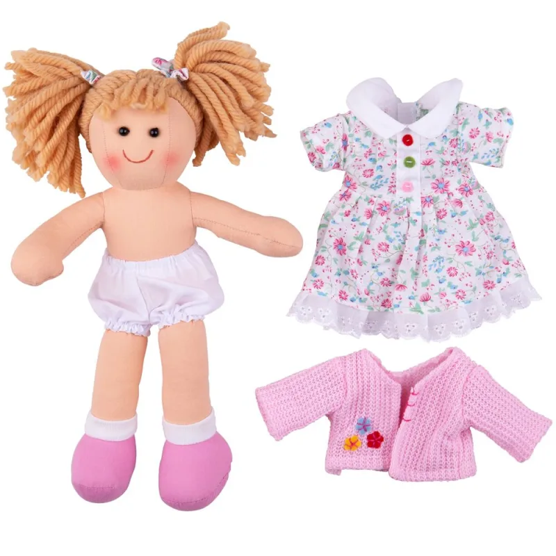 Bigjigs Toys Látková bábika Poppy - 28 cm