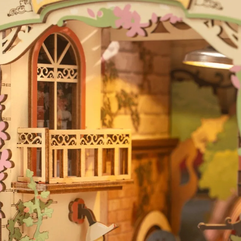 RoboTime 3D puzzle Zarážka na knihy Kvetinový kútik