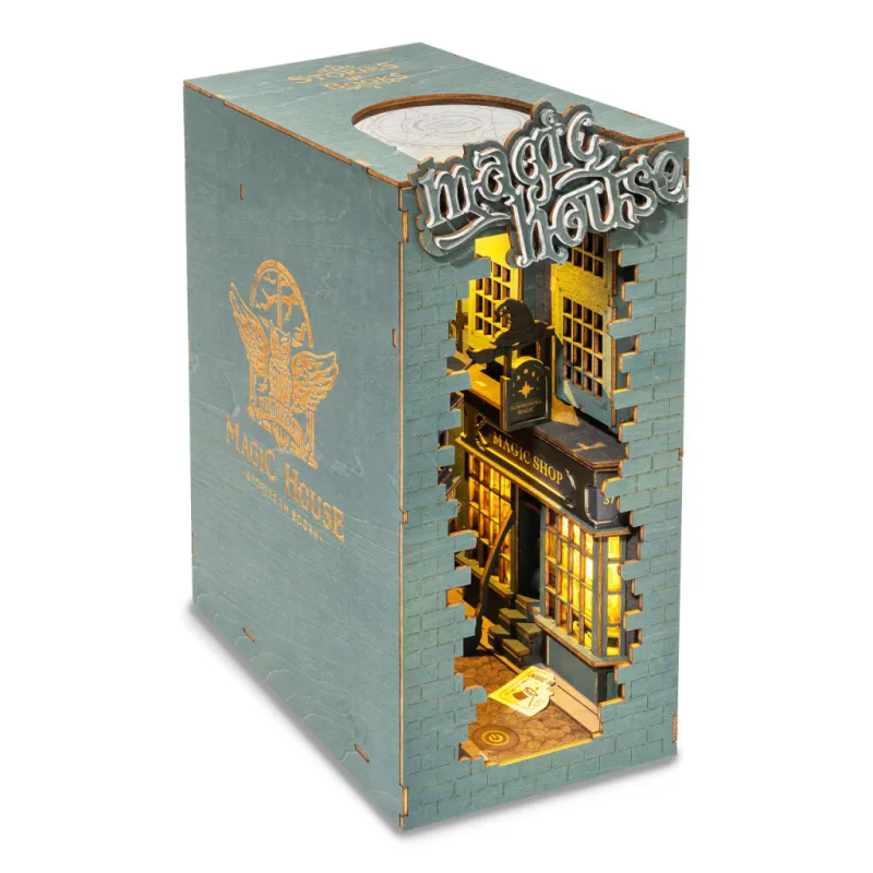 RoboTime Drevené 3D puzzle Miniatúra Kúzelnícka ulička