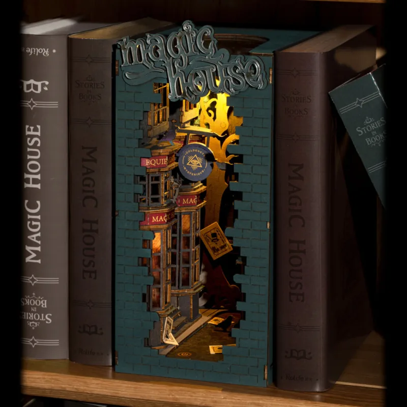 RoboTime Drevené 3D puzzle Miniatúra Kúzelnícka ulička