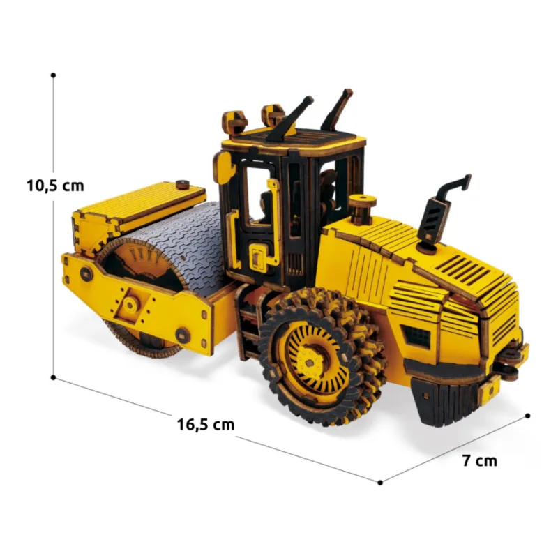 RoboTime Drevené 3D puzzle Cestný valec