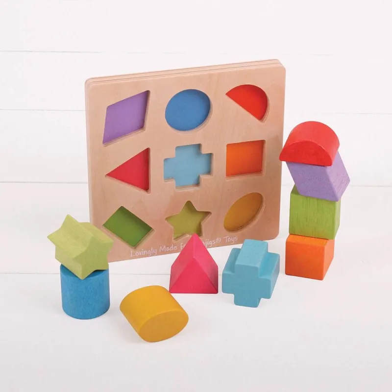 Bigjigs Toys Drevené triedenie Tvary a farby