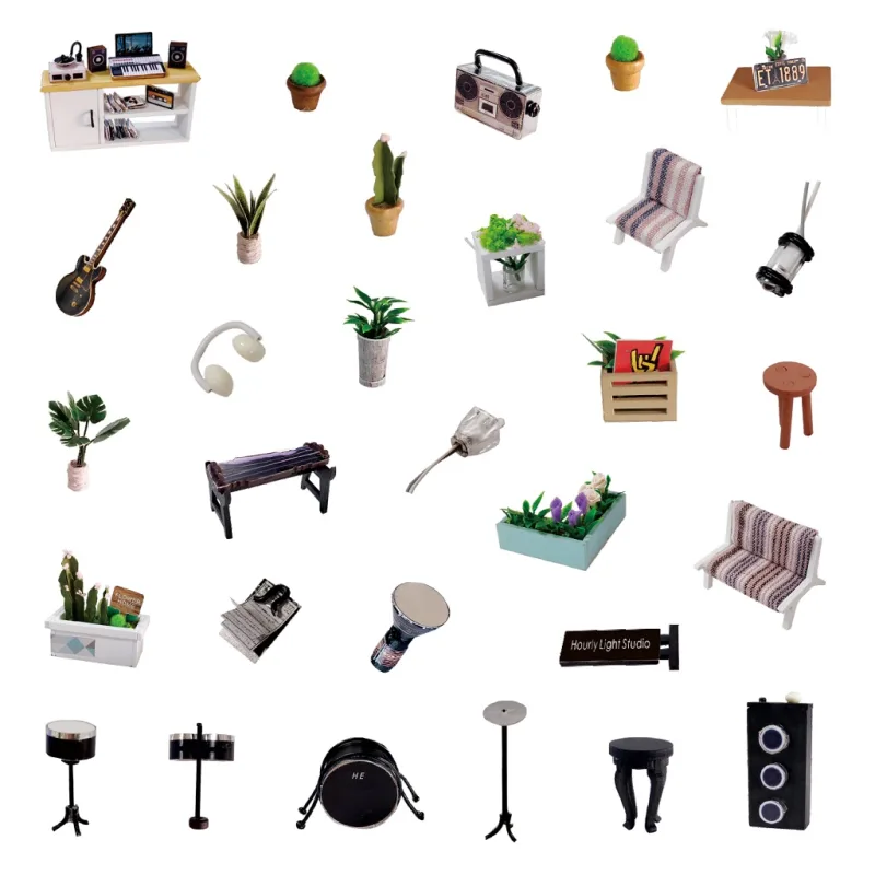 Dvěděti Miniatúra domčeka Studio Houguang