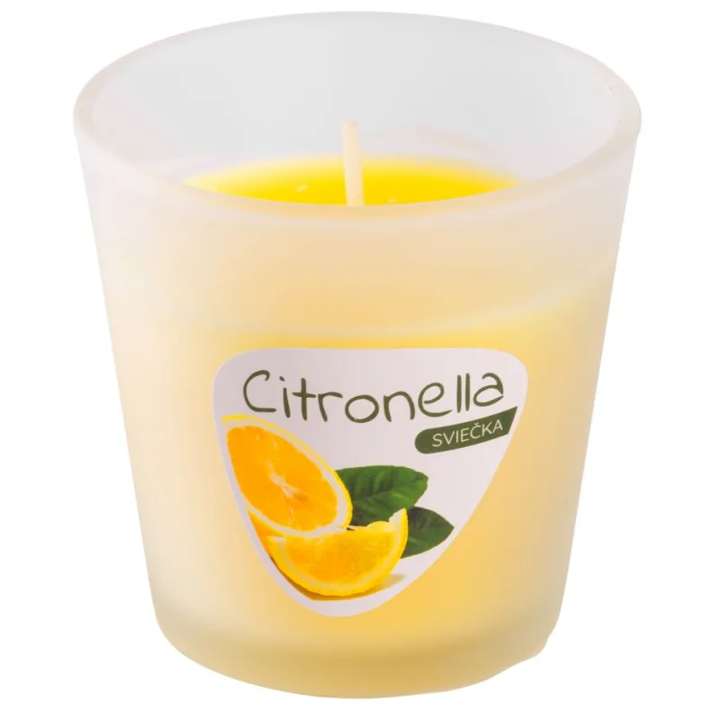 Sviečka proti komárom Citronella CG144, sklenený pohár, 80 g, 80x70 mm