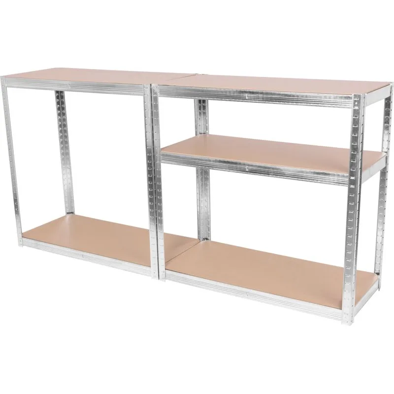 Regál Racks RAT40 MS – kovový, 5 políc, 180x90x40 cm, 175 kg/polica