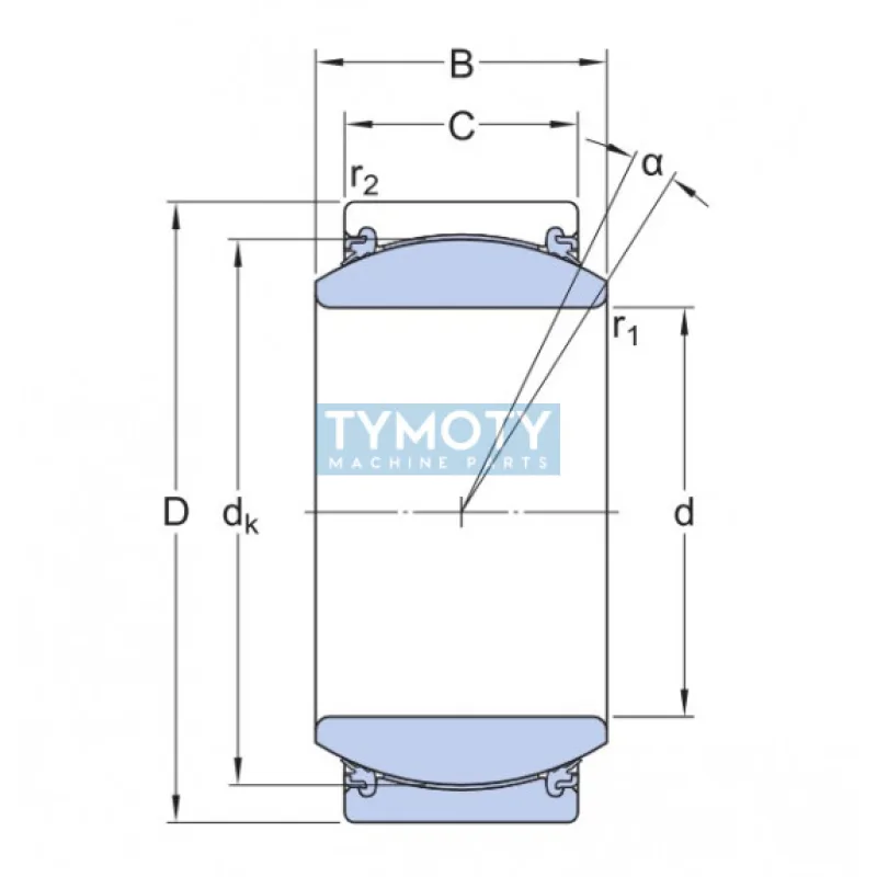 SKF GE 70 TXE-2LS (GE 70-UK-2TS) bezúdržbové kĺbové ložisko ,oceľ/PTFE
