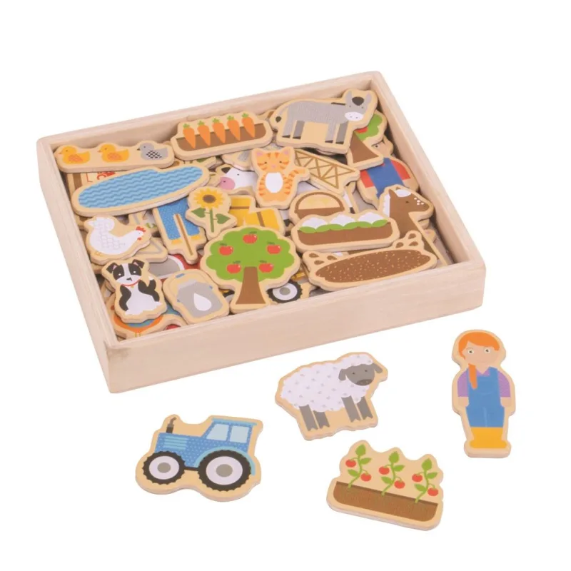 Bigjigs Toys Magnetky Farma 35 ks
