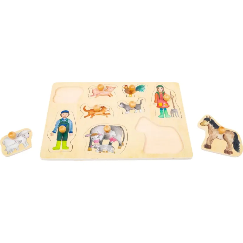 Drevené vkladacie puzzle Život na farme