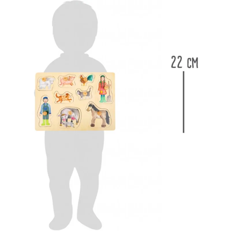 Drevené vkladacie puzzle Život na farme