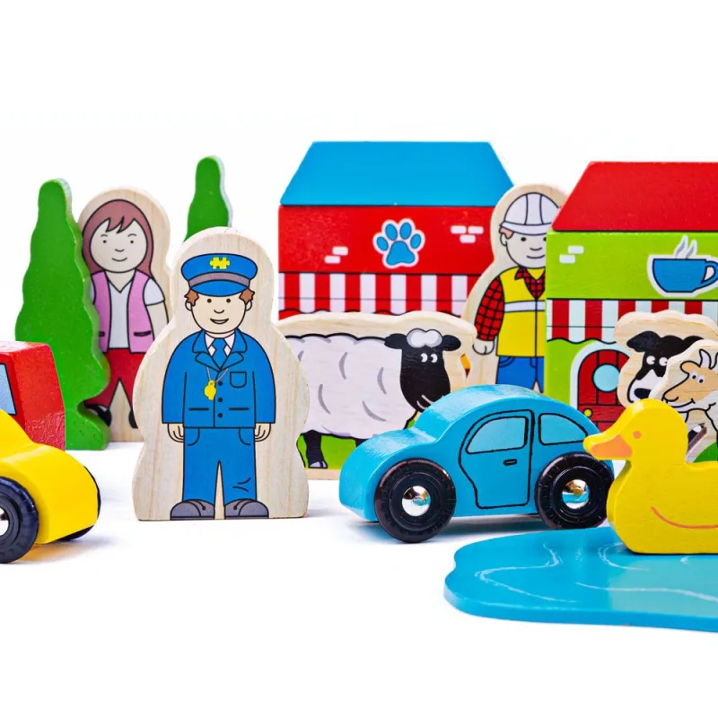 Bigjigs Rail Súprava príslušenstva pre drevené vláčikodráhy