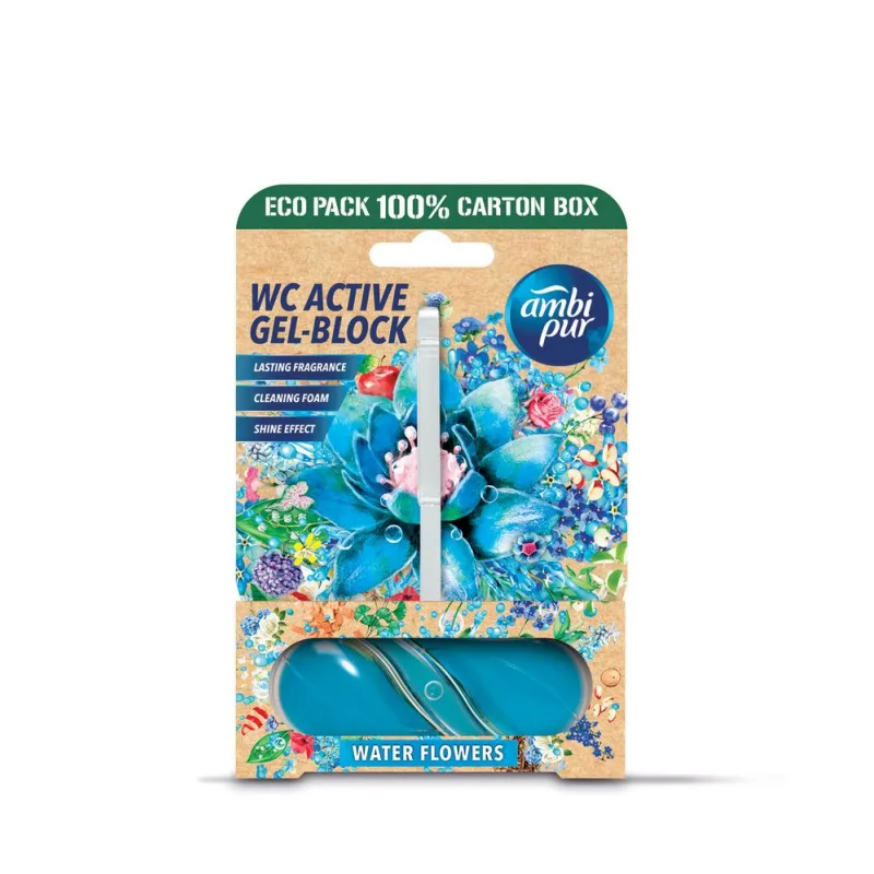 Ambipur WC Active gélový blok Vodné kvety 45 g