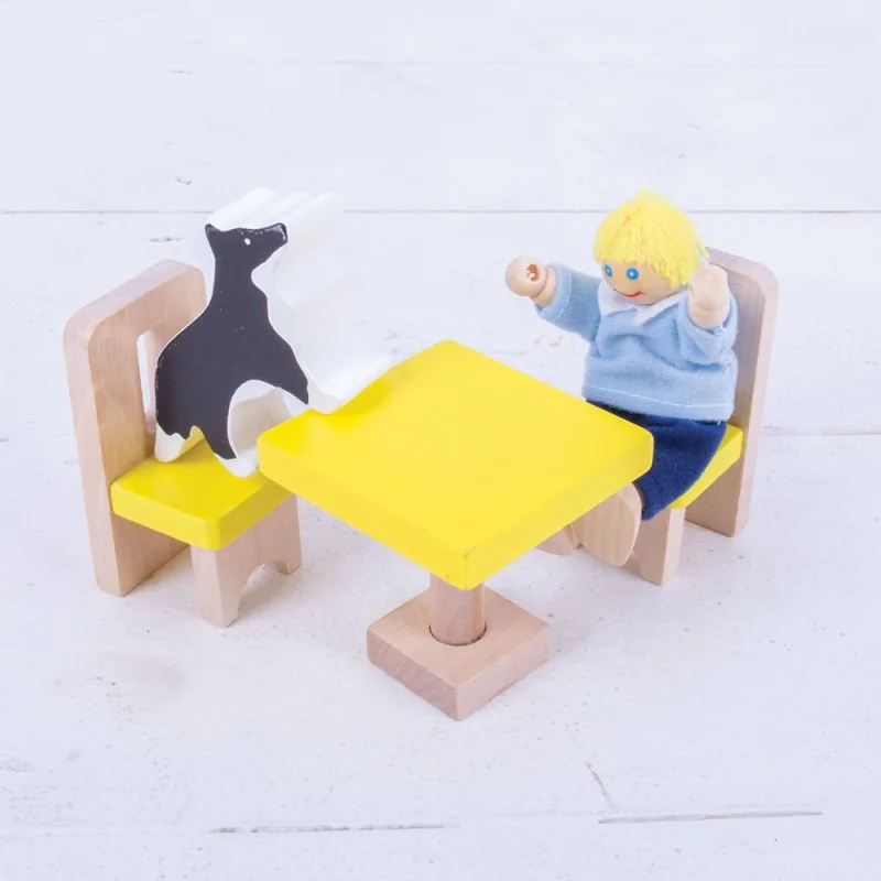 Bigjigs Toys Bábiky - Set rodinky do domčeka 8 ks
