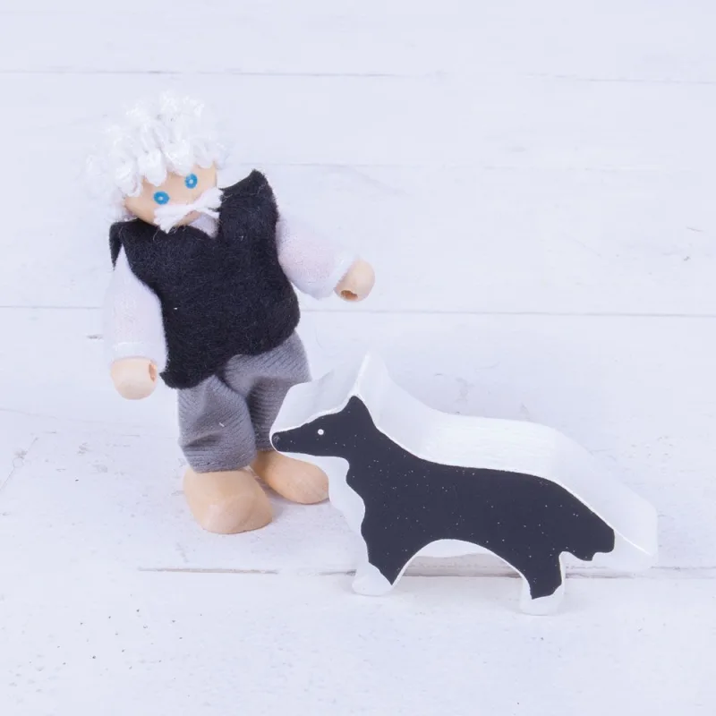 Bigjigs Toys Bábiky - Set rodinky do domčeka 8 ks