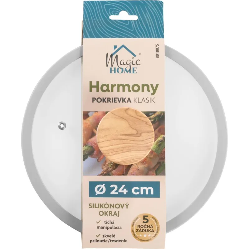 Pokrievka MagicHome Harmony, sklenená, 24 cm