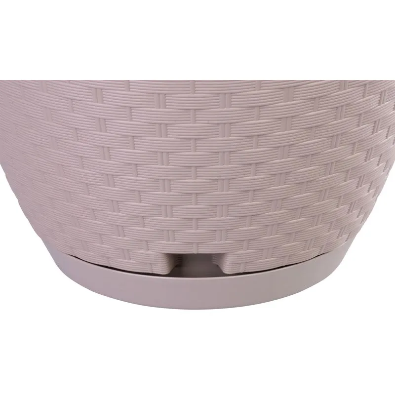 Závesný kvetináč RATOLLA Round W 240 – mocca, s vešiakom