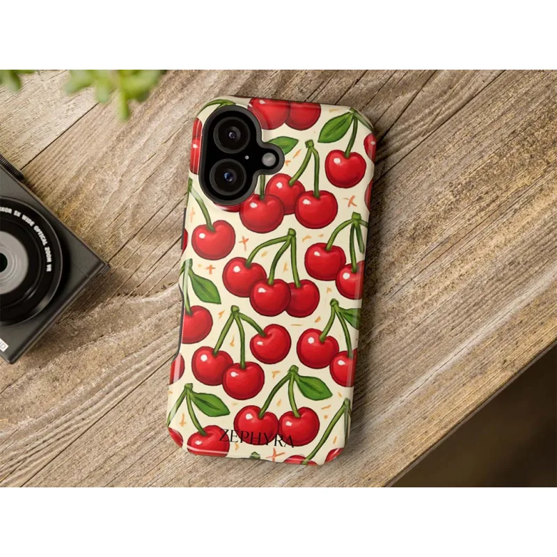 ZEPHYRA Cherry Charge - iPhone 16 Plus Kryt