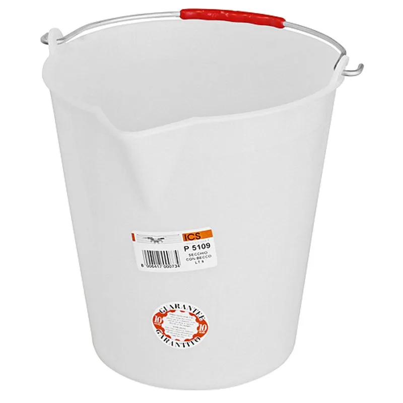 Vedro s výlevkou ICS P5109, 9 litrov, biele, 26x26 cm