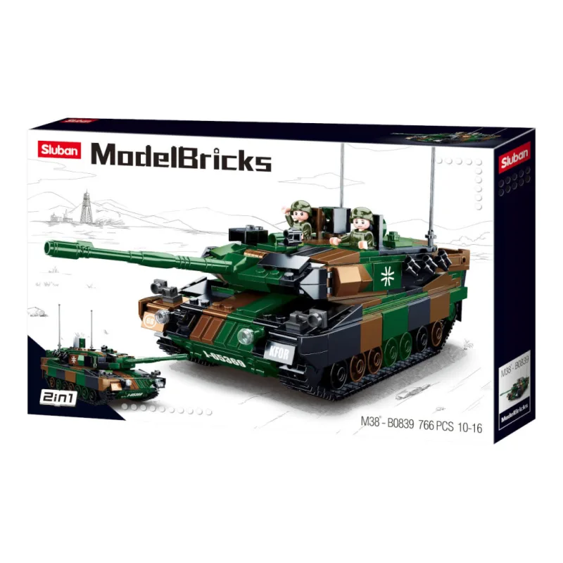 Sluban Model Bricks M38-B0839 Nemecký bojový tank Leopard 2A5