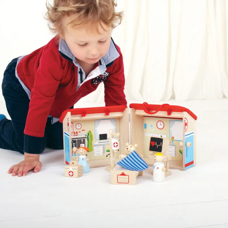 Bigjigs Toys Drevený hrací set Nemocnica
