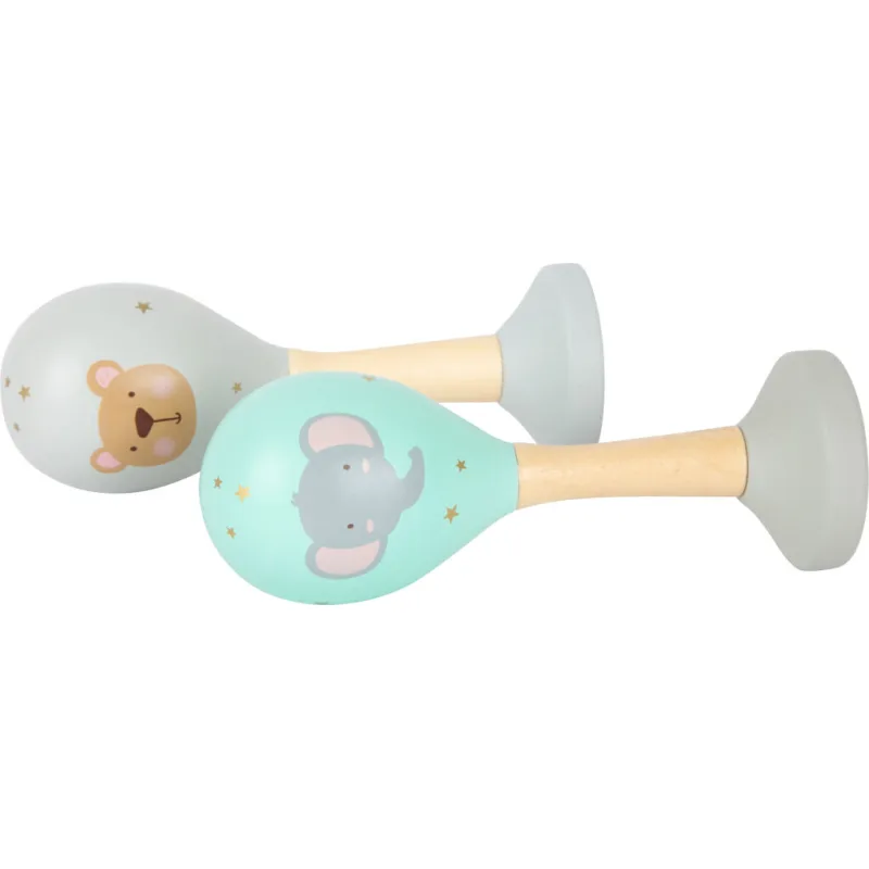 Drevené rumbagule Pastel 2 ks