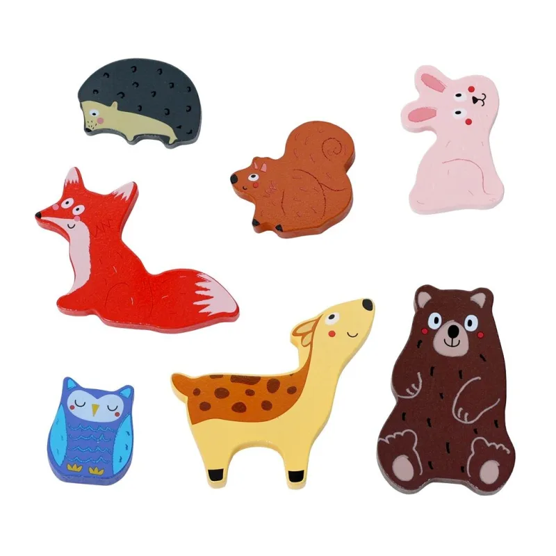 2Kids Toys Drevené puzzle Lesné zvieratká prepojiteľné