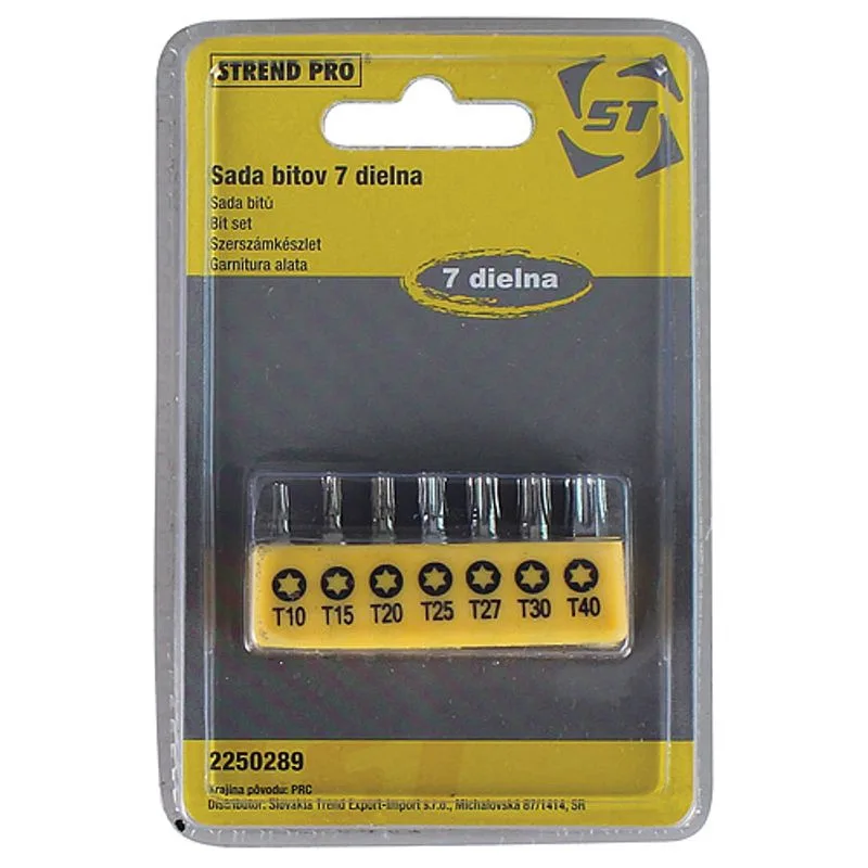 Sada bitov Strend Pro YF40518, 7-dielna, S2