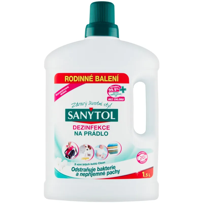Dezinfekcia Sanytol na bielizeň, vôňa bielych kvetov, 1500 ml