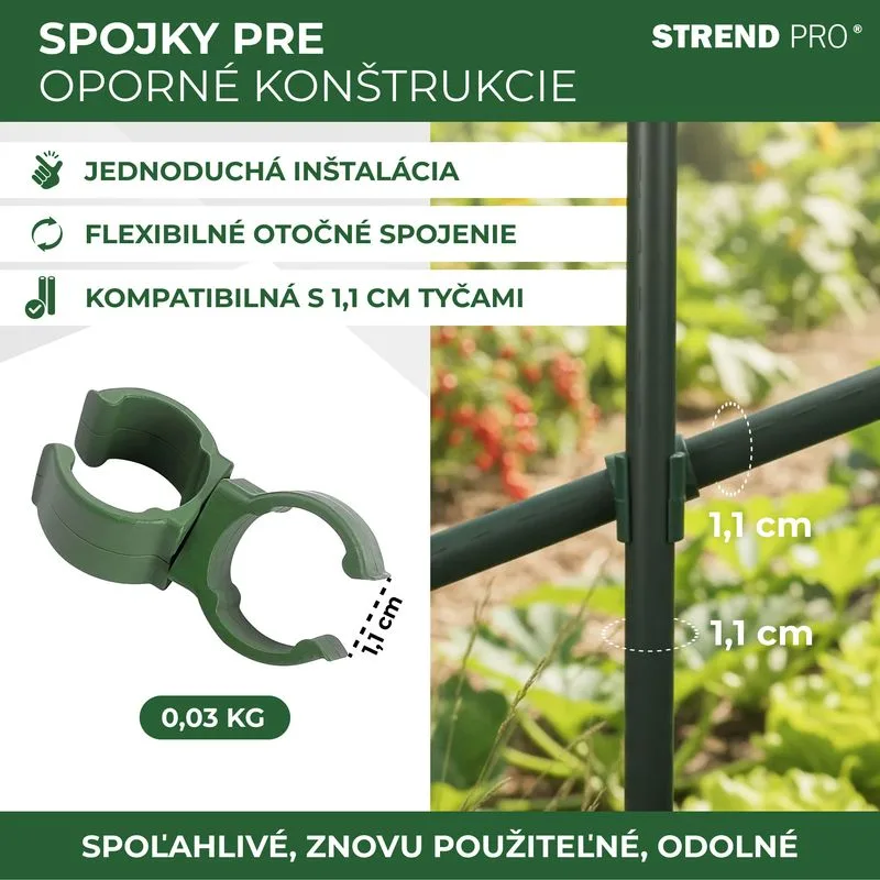 Spojka na oporné tyče, 11 mm, otočná, bal. 10 ks