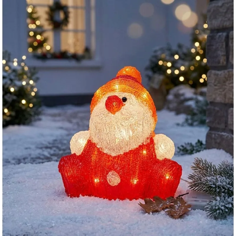 Vianočná dekorácia Santa Klaus, LED osvetlenie, 3x AA, 24x21x24 cm