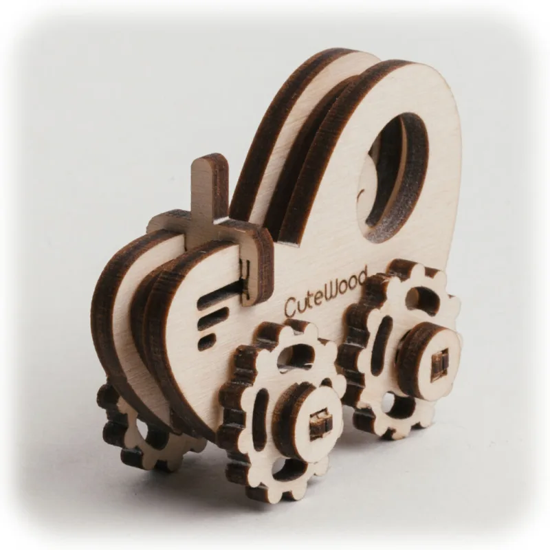 Drevené 3D puzzle Traktor