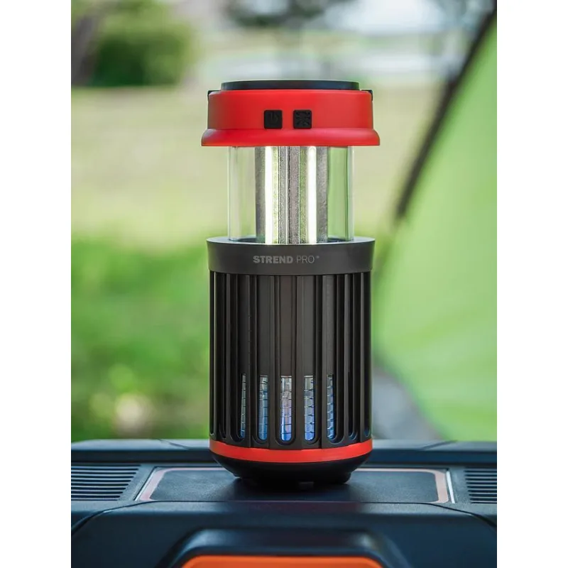 Solárna kempingová lampa proti hmyzu, USB nabíjanie, UV + LED