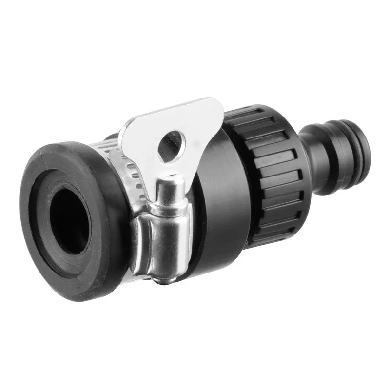 Adaptér na záhradnú hadicu DY8012, 1/2", Snap-In, s kovovou sponou