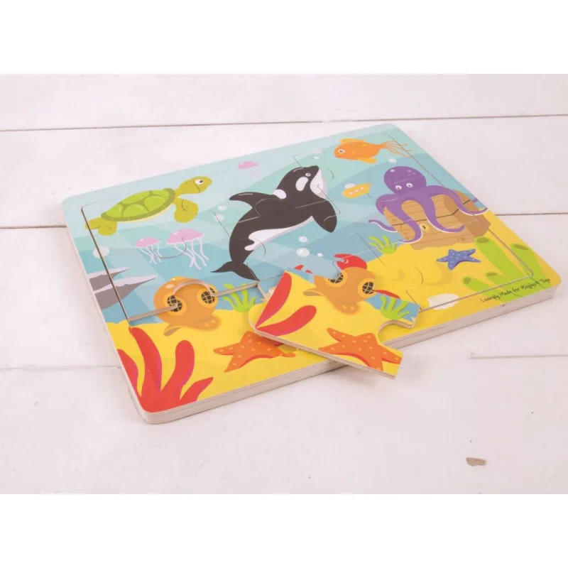 Bigjigs Toys Puzzle - Morský svet 9 ks