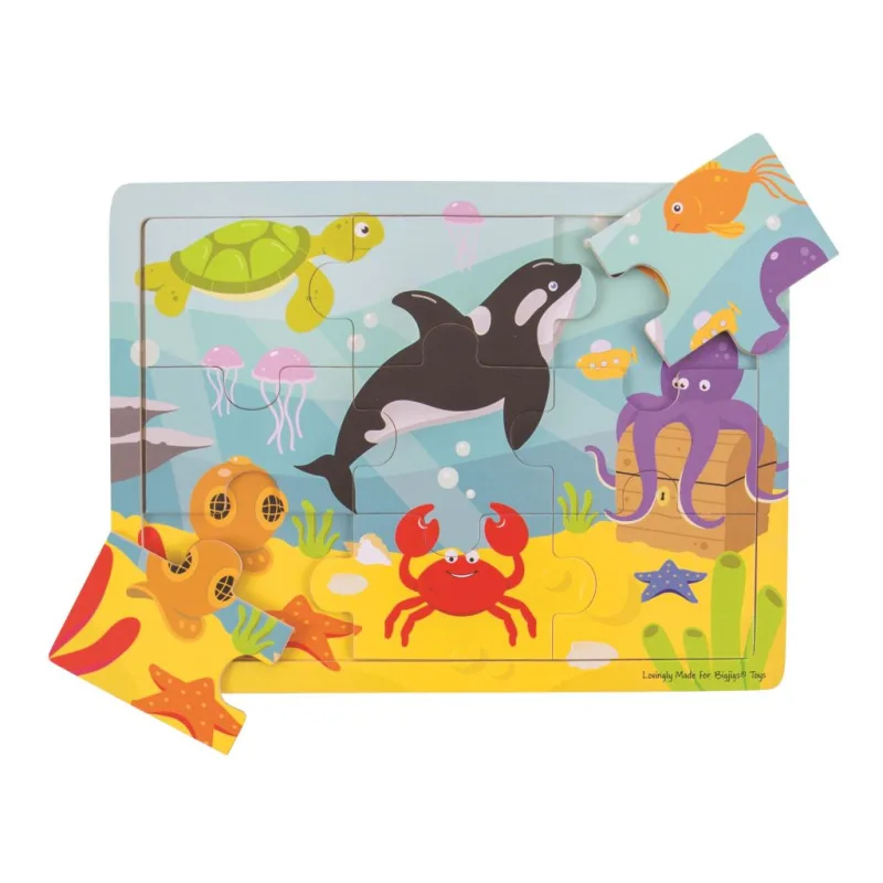 Bigjigs Toys Puzzle - Morský svet 9 ks