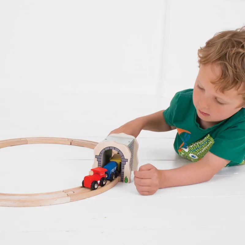 Bigjigs Rail Drevené vláčiky - Kamenný železničný tunel