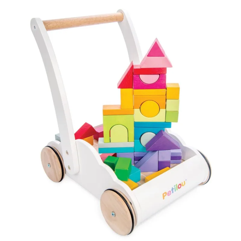 Le Toy Van Petilou - Vozík s dúhovými kockami
