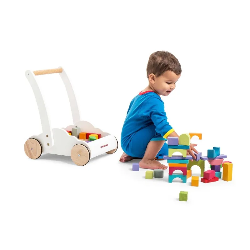 Le Toy Van Petilou - Vozík s dúhovými kockami