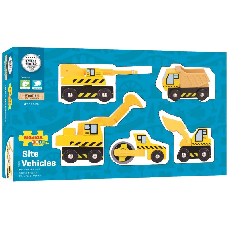 Bigjigs Rail Drevené vláčiky - Stavebné stroje