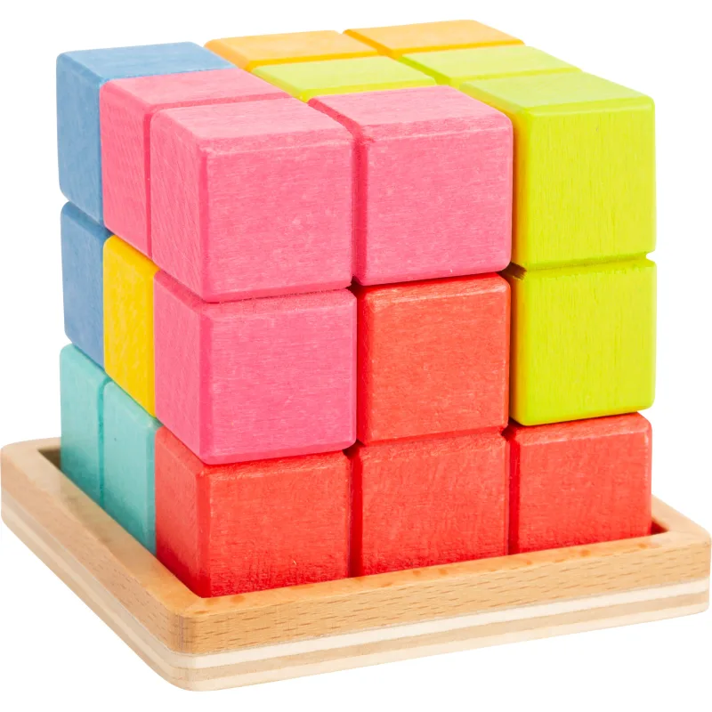 Drevená hra - kocka 3D Tetris